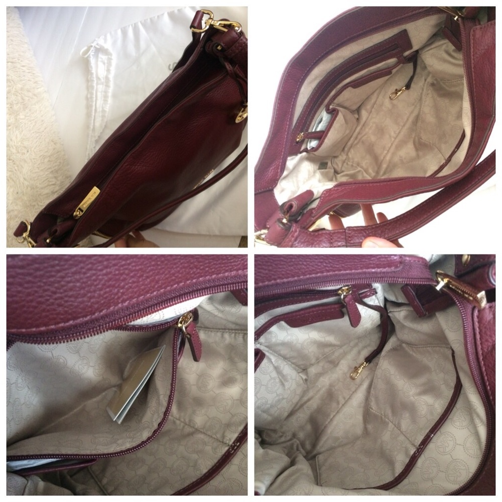 Michael Kors Essex Merlot Leather Bag - Picture 7 of 7
